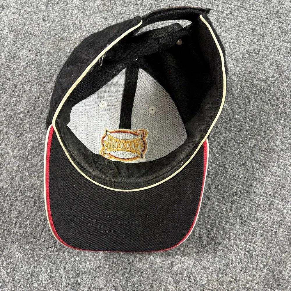 Vintage NFL Super Bowl XXXVIII Hat Black Houston 2004 Strapback Football Cap Y2K